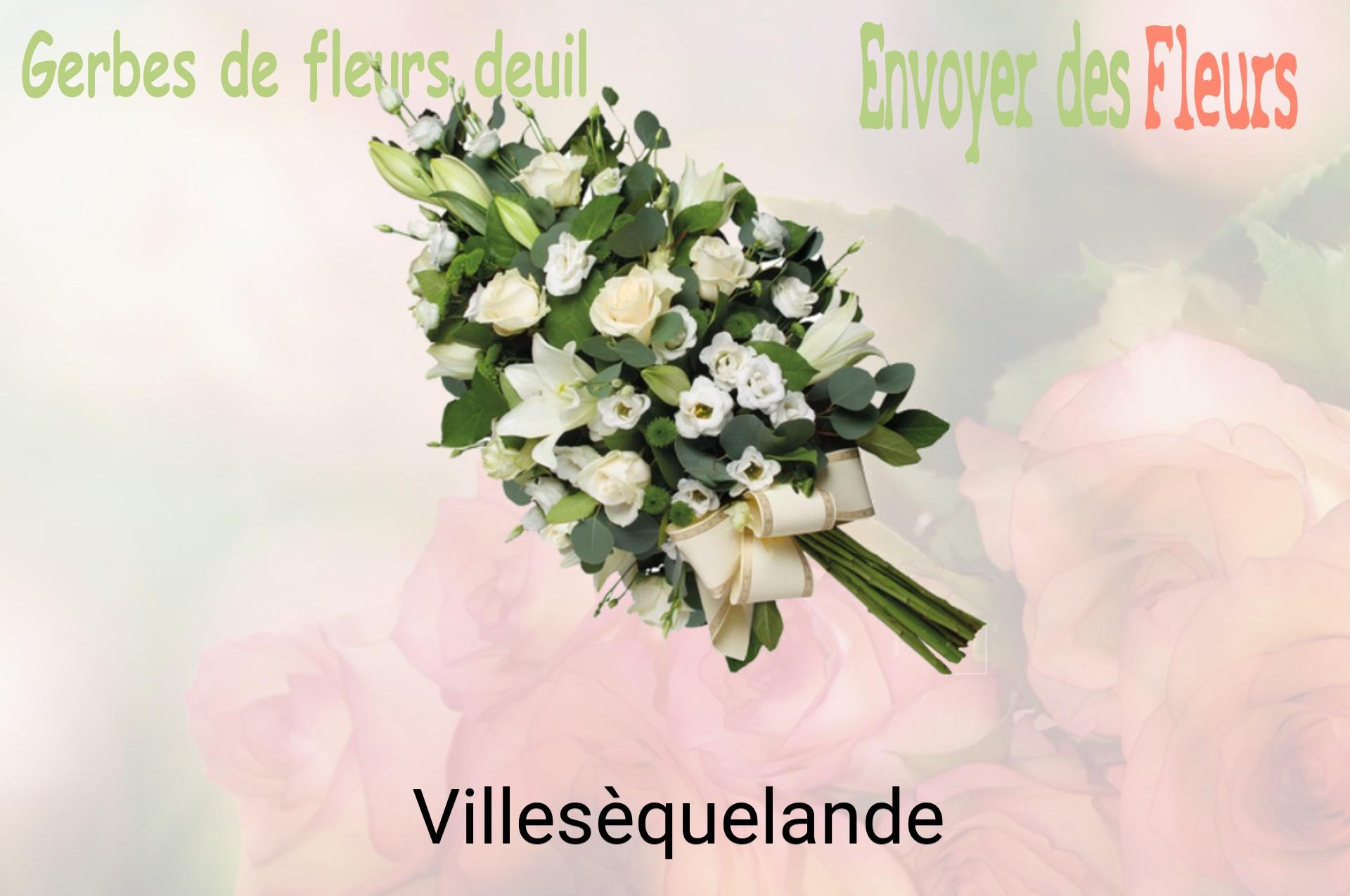 Gerbe de fleurs de deuil livrée à Villesèquelande